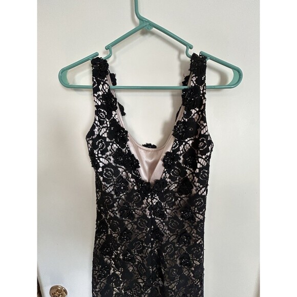 JS Boutique Womens Black Lace & Sequin Cocktail Dress Size 4 - Picture 10 of 16